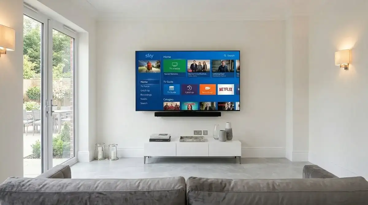Completed tv wall mounting in shenfield cm15 by Advanced Aerials