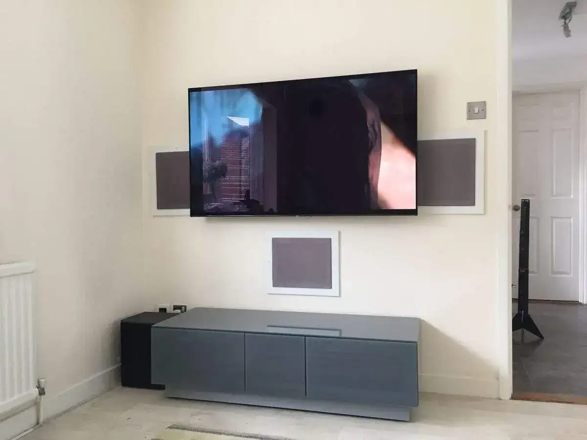 LG OLED TV with flush in-wall speakers in Dunmow, Essex